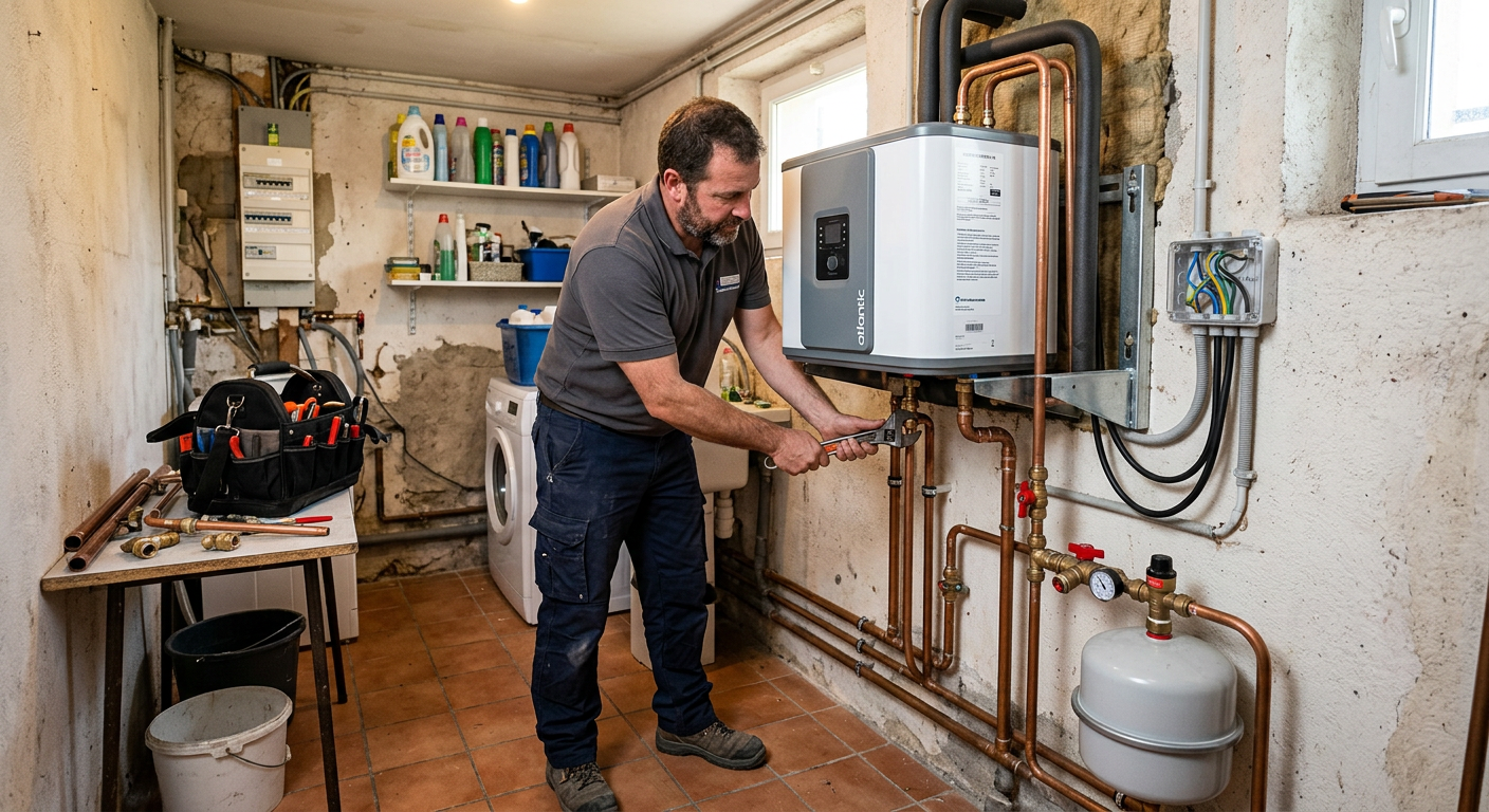 Pose de chauffe-eau thermodynamique par un plombier à Bordeaux