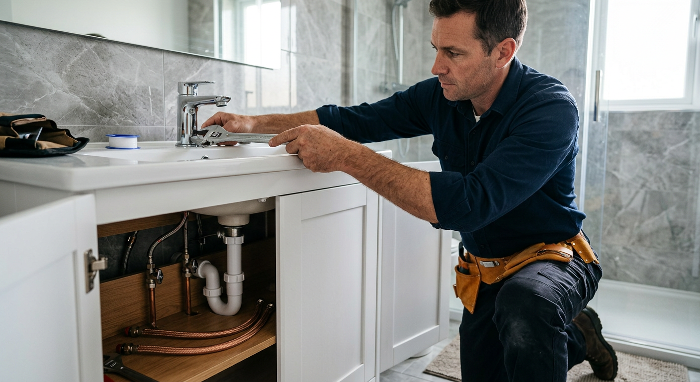 Pose de mitigeur chromé par un plombier à Bordeaux